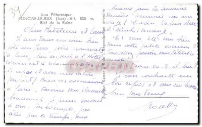 Foncine-le-Bas — Bief de la Ruine — Wydawnictwo Karrer — Rewers