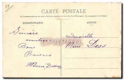 Mont-sous-Vaudrey (Jura) — Estatua de J. Grévy, antiguo Presidente de la República — Abbé André Patron & Cie (Jura) — Reverso