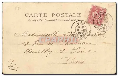 Dax — Źródło Ciepłe — Cliché Rosaing, Bichy, Léon Balussaud, n°49 — Rewers
