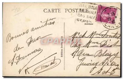 Dax (Landes) — Visão geral do Hotel Splendide e dos Termas — Edição Derró Dax — Verso