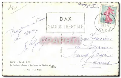 Dax — Widok panoramiczny — Wydawnictwo Lemogne — Rewers