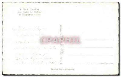 Dax (Landes) — Brzegi Adour i duże Hotele — Wydawca DAX PRESSE — Rewers