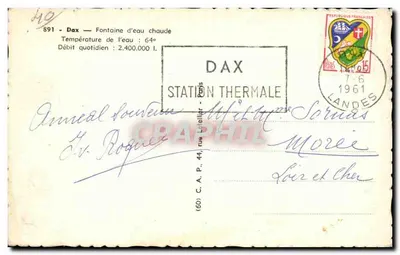 Dax — Estação Termal — Fonte de água quente — editor Caf — Verso