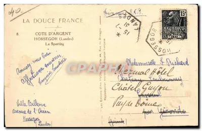 Villa Belleverne — HOSSEGOR (Landes) — As Edições de Arte YVON, Paris — Verso