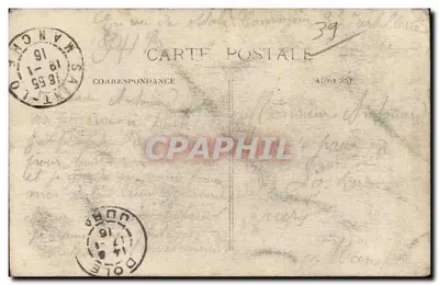 Dole (Jura) — Jardim do Pasquier — Bourse du travail — C.L.B. — Verso
