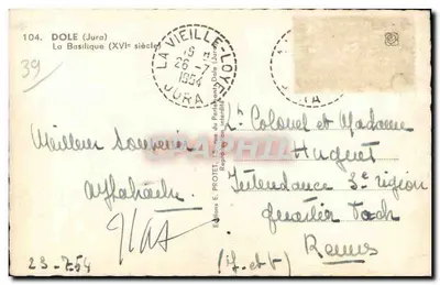 Dole (Jura) — Bazylika (XVI wiek) — Wydawnictwo E. Protet, nr 104 — Rewers