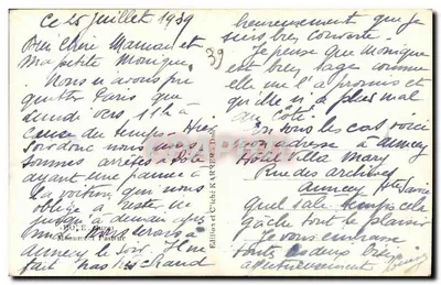 Monumento Pasteur — Alençon — Edição e Cliché KARER - Dacie — Verso