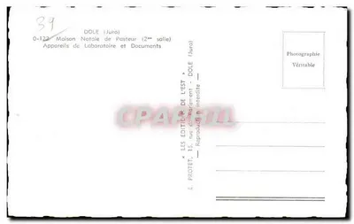 Dom Urodzenia Pasteura — 2. sala — urządzenia laboratoryjne i dokumenty — Wydawca: Les Éditeurs de l'Est — Rewers