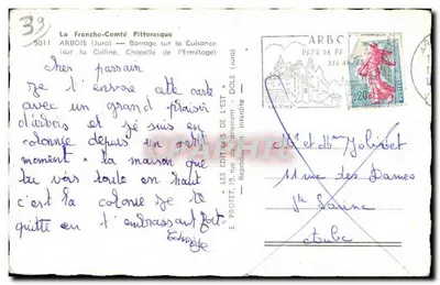 Barragem na Cuisance — A Franche-Comté Pittoresca — Éditions de l'Est — Verso