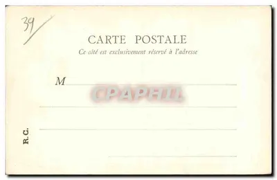 Baume-les-Messieurs (Jura) — Detalle de las Esculturas del Portal de la Iglesia — B.F. Paris, Cliché R. Chapuis, fechado 1909 — Reverso