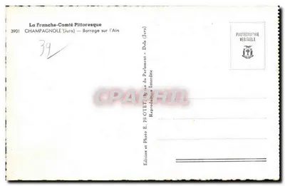 Barragem no Ain — Champagnole (Jura) — Edição E. PROTET — Verso