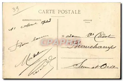 Saint Claude - Port Insuspendu — widok panoramiczny wsi i mostu — wydawca nieznany — Rewers