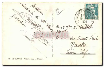 St-Clau de - Most nad Biènne — wydawca C.A.P. nr 29 — Rewers