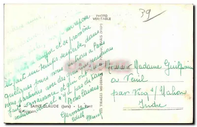 Saint-Claude (Jura) — Most w Avignonie — Édith Marcel — Rewers