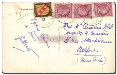 St-CLAUDE e o Cirque dos Foules — Jura-Touriste, editor H. F. SHALCA, n° STE-A — Verso
