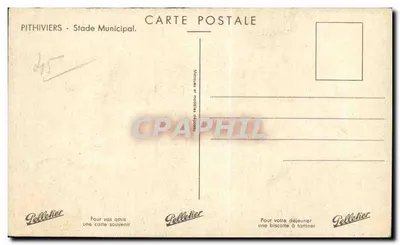 Pithiviers - Estádio Municipal — editor Pelletier, n° 45 — Verso