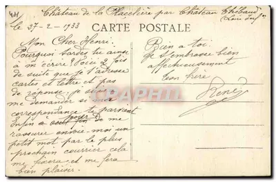 Castillo de La Placelière - Foyer des Invalides - L'allée des châtaigniers et la Châtaigneraie — Reverso