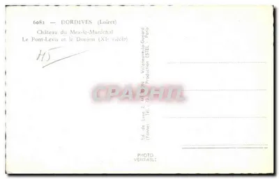 Castelo do Méz-le-Maréchal — Dordives (Loiret) — Edição E. Mignon — Verso