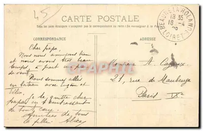 Zamek BELLEGARDE (Loiret) — Wieża, jedyny pozostałość starego zamku-fortu, typ domu feudalnego (XIV wiek) — Cléret, wyd. Bellegarde, N° 2 — Rewers