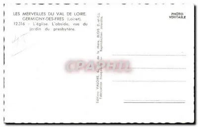 Germigny-des-Prés — L'abside, vista dal giardino del presbiterio — Edizioni Valoire — Verso