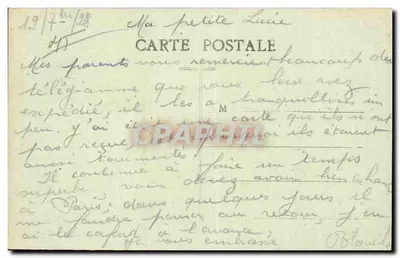 Combreux - O Castelo - Bilhete postal antigo — Verso