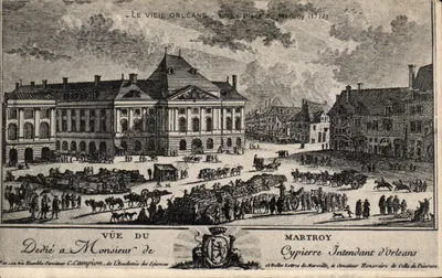 VISTA DO VIEJO ORLEÃNS — A Place du Martroy (1772) — Martroy, Intendente de Orléans