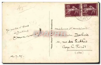Sully-sur-Loire — Zamek feudalny (XIV w.) — Fasada południowo-wschodnia z parteru — wydawca 'Real-Photo' C. M. P. Strasbourg — Rewers