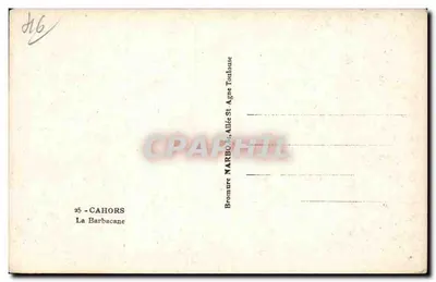 A Barbacane — Cahors — editor Narbo — Verso