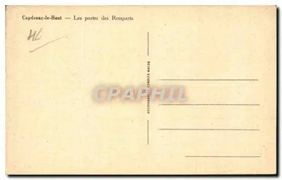 Capdenac-le-Haut — As portas dos Muros — Héliogravure Combier Macon — Verso