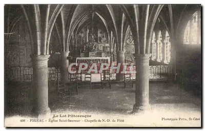 Figeac - Igreja de São Salvador - Capela de Nossa Senhora da Piedade — Fototipia Païta, St-Céré