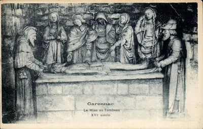 Carenac — A Colocação no Túmulo — escultura do século XVI