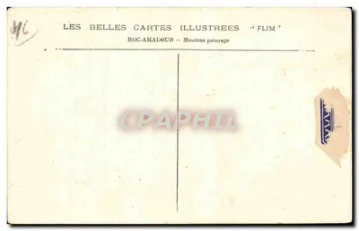 Roc-Amadour — Owce paszące — Les Belles Cartes Illustrées « Flim » — Rewers