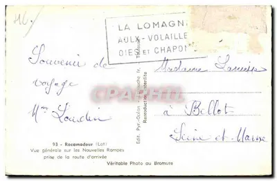 Rocamadour — Ogólny widok na Nowe Rampy — Wyd. Pyr.-Océan - Toulouse — Rewers