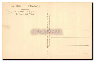 Rocamadour (Lot) — Wzgórze widziane z doliny — Wydawnictwo Art Wagram — Rewers