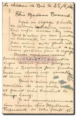 Zamek w Brâ - Rocamadour - wydawca ARGRA — Rewers