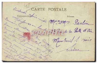 Estátua de Victor de Laprade — Montbrison (Loire) — Edit. Villemagne, rua Tupinierie — Verso