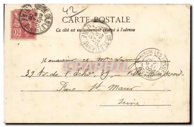 Saint-Étienne — Widok fabryki i mostu — Wydawca: Jules Borel & Cie, 25. seria — Rewers