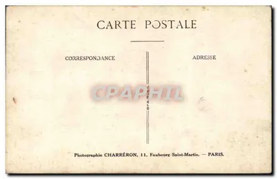 Retrato de um homem em traje — estúdio — Fotografia CHARRÉRON, 11, Faubourg Saint-Martin — PARIS — Verso