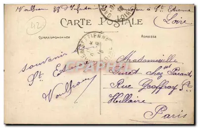 Saint-Étienne — Kaszern Rullière — Widok panoramiczny — Wydawnictwo M. M. — Rewers