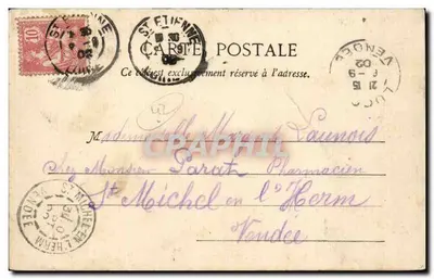 Saint-Étienne — Szkoła Deynin — Fotograf G. Largant & Cie — Rewers