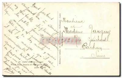 Place Jean Jaurès — Saint-Étienne — edição Lafond — Verso