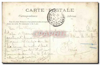 Mulher em vestido branco e véu segurando um gato — Carta postal editada por R. Guillainnat, Zeezef & Cie, Paris — Verso