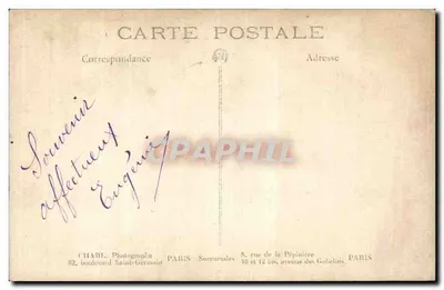 Retrato de uma mulher — época 1920 — CHART. Fotógrafo, Paris — Verso