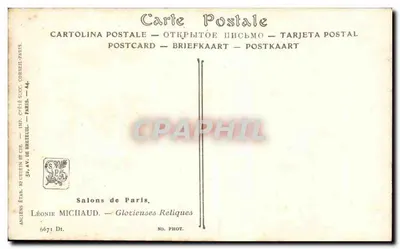 Rodzina w momencie wyjścia — scena intymna — Salony Paryża, Léonie Michaud, n° 6671 — Rewers
