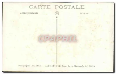 Porträt einer Frau — 1920er Jahre — Photographie LECOMTE, André Dufour, Le Mans — Rückseite