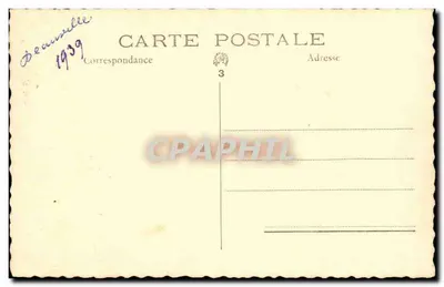 Jovem mulher — diante de um grande vaso de flores — carta postal datada 1939 — Verso