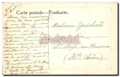 Châteignon — Cena de Colheita — Editor: E. & C. Pintz — Verso