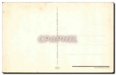 Alpejski chalet — góra na tle — wydawca Tipografia Editoriale Lucca — Rewers