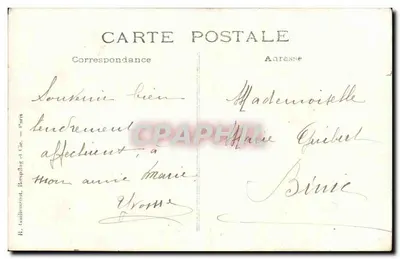Donna in abito d'epoca — giardino — B. Guillaume, Reopling & Cie, Parigi — Verso