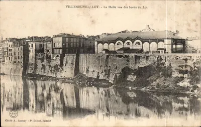 विल्लेनूव-सर-लॉट - ला हैल लॉट के किनारे से देखा गया - फोटोग्राफर ए. लॉने, प्रकाशक पी. डेल्सॉल